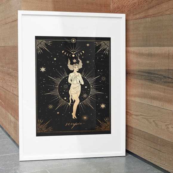 Scorpio Wall Art Celestial Zodiac Print Poster Unframed - Picture 4 of 15